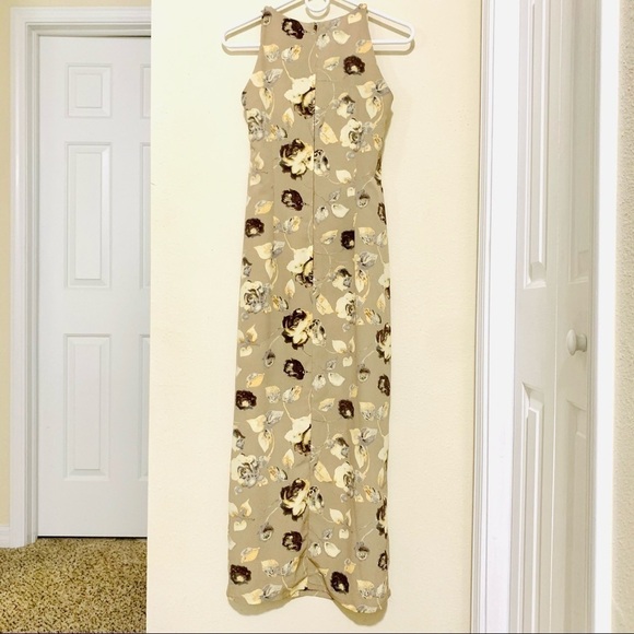 VTG CALIFORNIA CONCEPTS gray floral maxi dress 7 - Picture 7 of 8